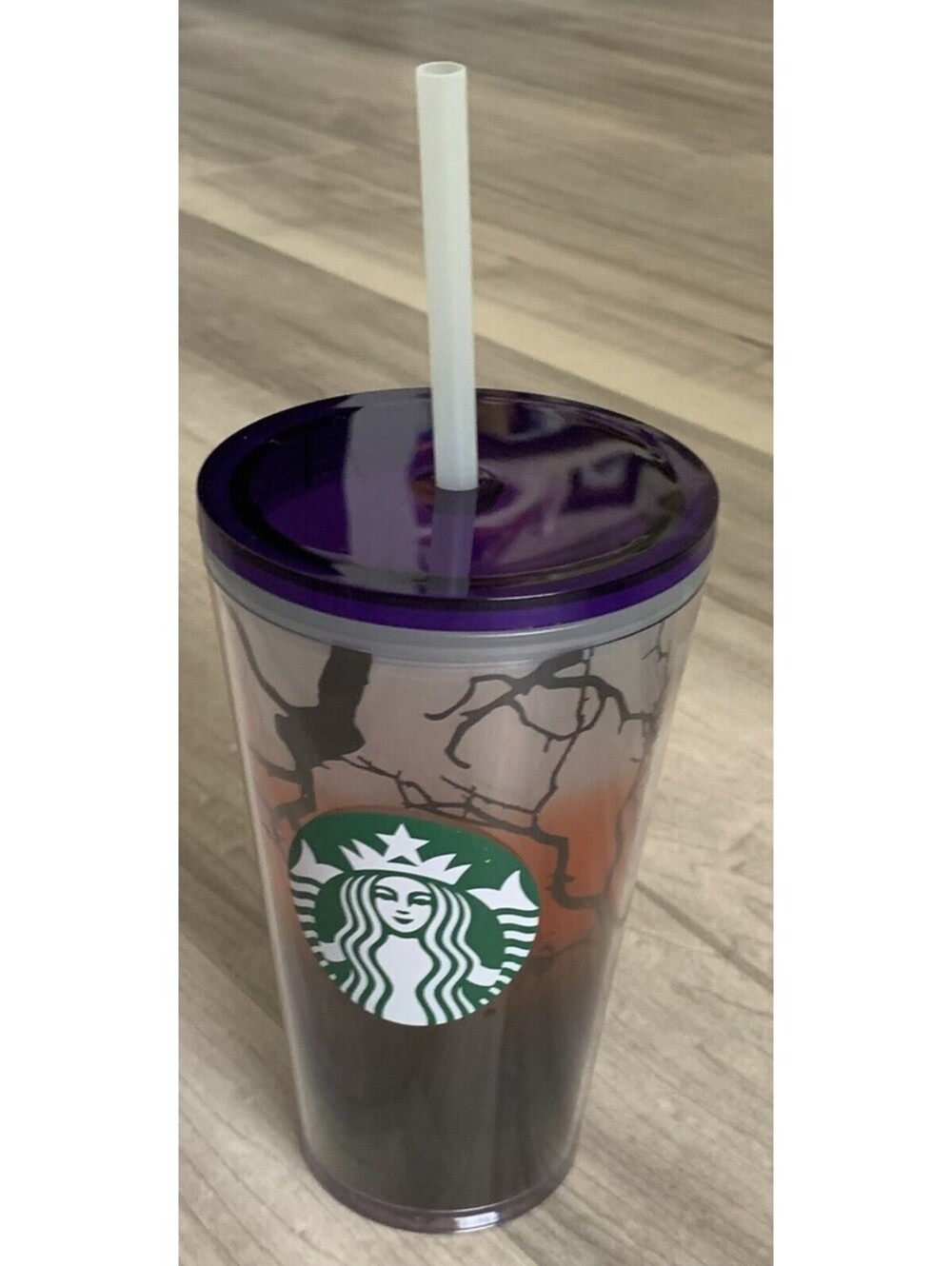Starbucks Halloween 2022 Glow In The Dark 16 oz Cup Raven's Perch